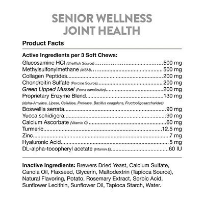 Image showing  Senior Advanced Joint Health Supplement Soft Chews for Dogs