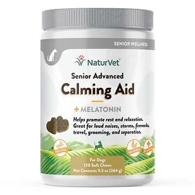 NaturVet Senior Advanced Calming Aid Soft Chews for Dogs