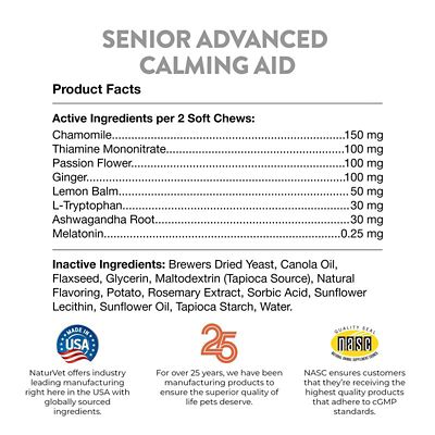Image showing  Senior Advanced Calming Aid Soft Chews for Dogs