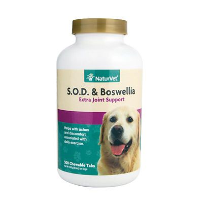 NaturVet S.O.D. and Boswellia Joint Health Tablets for Dogs, 500 ct.
