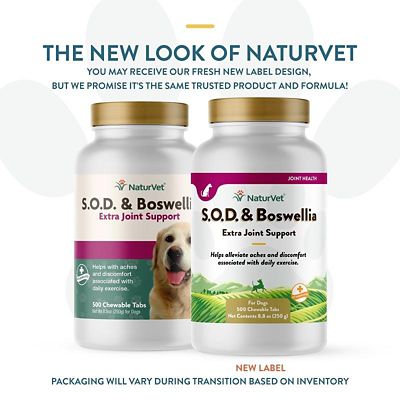 Image showing  S.O.D. and Boswellia Joint Health Tablets for Dogs, 500 ct.