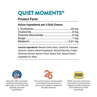 Image showing  Quiet Moments Calming Aid Plus Melatonin Soft Chews for Cats, 50 ct.