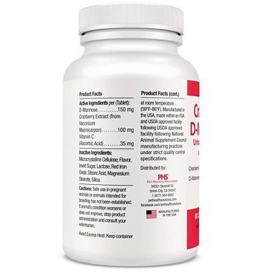 Image showing  Cranberry D-Mannose Urinary Tract Support for Dogs and Cats, 60 ct.