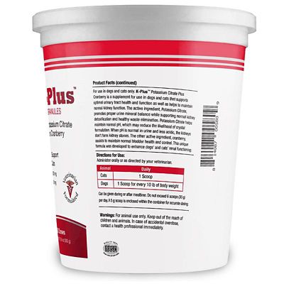 Image showing  K-Plus Potassium Citrate Plus Cranberry Granules for Dogs and Cats, 300g