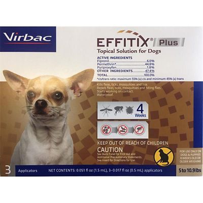 Effitix Plus Topical Flea and Tick Solution for Dogs, 3-Month Supply