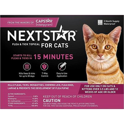 NEXTSTAR Fast-Acting Topical Flea and Tick Treatment for Cats, 3 ct.