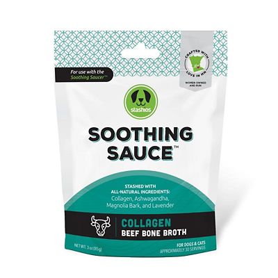 Stashios Soothing Sauce Beef Collagen Bone Broth for Dogs and Cats, 3 oz.