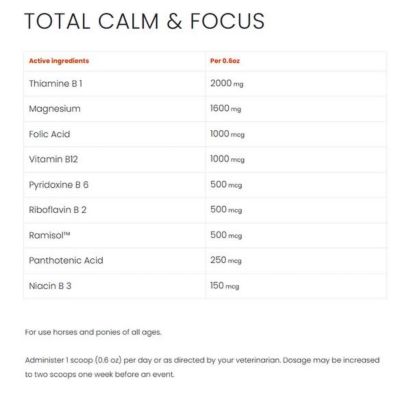 Image showing  Total Calm and Focus Horse Calming Paste