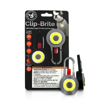 Precious Tails Clip-Brite LED Safety Light for Pets, High Visibility Clip-On Light for Dogs & Cats