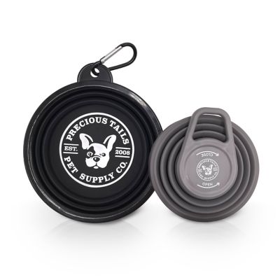 Image showing 7 th Precious Tails Feed N Sip 2-in-1 Collapsible Dog Bowl and Water Bottle, Portable Pet Feeding Solution for Travel