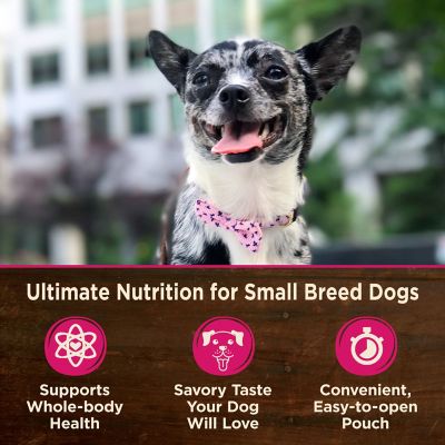 Image showing  Natural Grain Free Small Breed Mini Meals Wet Dog Food, Pate Beef & Chicken Dinner, 3-Ounce Pouch