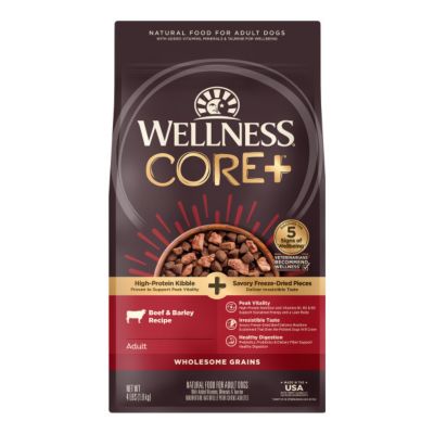 Image showing Wellness CORE+ Adult High-Protein Beef and Barley Recipe Dry Dog Food