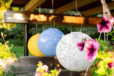 Image showing 5 th Allsop Home & Garden Soji Stella Globe Monstera, Porcelain