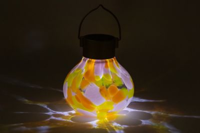 Image showing  Solar Glass Tea Lantern - Mai Tai