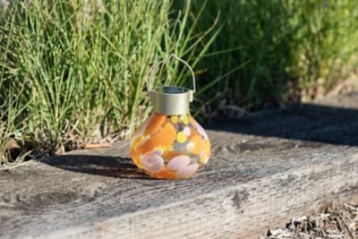 Allsop Home & Garden Solar Glass Tea Lantern, Mai Tai