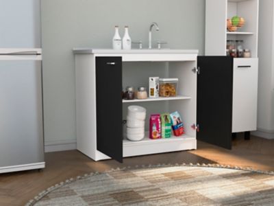 Image showing  Napoles Utility Sink, Black