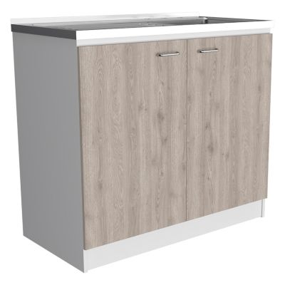 Tuhome Napoles Utility Sink, White/Light Gray