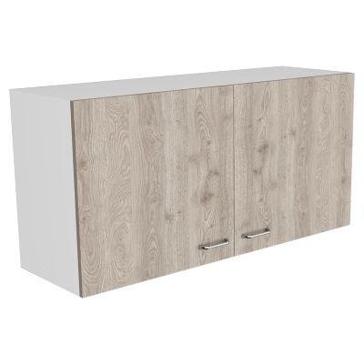 Tuhome Napoles Wall Cabinet, White/Light Gray