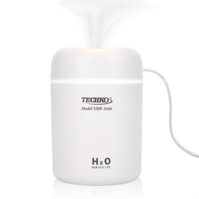 Techko Mini Portable Fine-Mist Humidifier with Colorful LED Night Light - 350ml