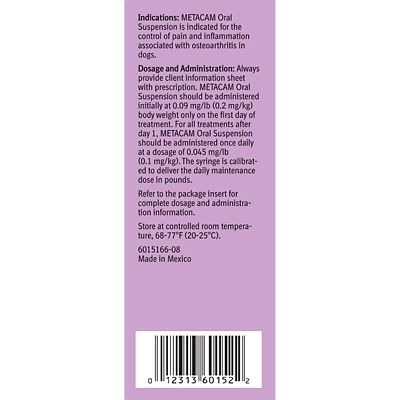 Image showing  (Meloxicam) Oral Suspension, 1.5 mg/mL