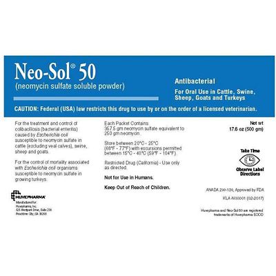 Neo-Sol 50 (Neomycin Sulfate) Antibacterial Soluble Powder