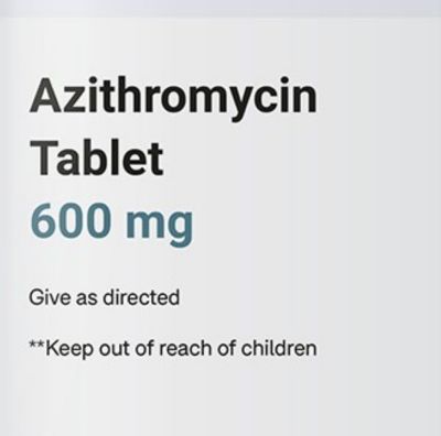 Image showing Azithromycin Tablet, 600 mg