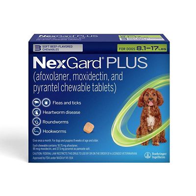 Image showing  PLUS Flea, Tick & Worm Treatment Chewables for Dogs