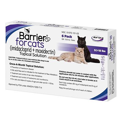 Barrier (Imidacloprid and Moxidectin) Topical Solution for Cats