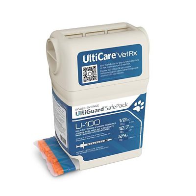 Image showing  VetRx U-100 UltiGuard Safe Pack Insulin Syringes, 100 ct.