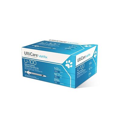 Image showing  VetRx U-100 Insulin Syringes, 100 ct.