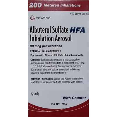 Albuterol Sulfate HFA Inhalation Aerosol, 90 mcg