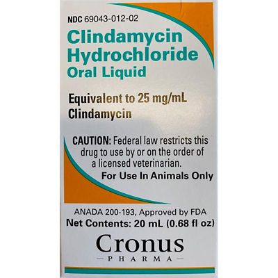 Clindamycin Hydrochloride Oral Drops, 25 mg/mL, 20 mL