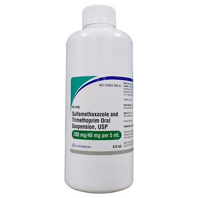 Sulfamethoxazole and Trimethoprim Oral Suspension, 200 mg/40 mg per 5 mL, 473 mL