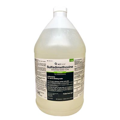 VetOne Sulfadimethoxine Oral Solution, 12.5%, 1 gal.