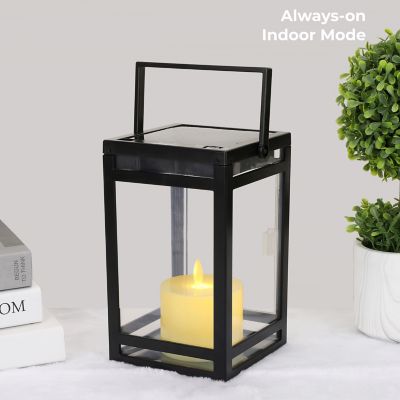 Image showing 5 th Techko Solar Modern Candle Lantern with Handle