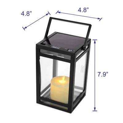Image showing 6 th Techko Solar Modern Candle Lantern with Handle