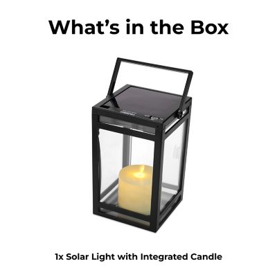 Image showing 7 th Techko Solar Modern Candle Lantern with Handle