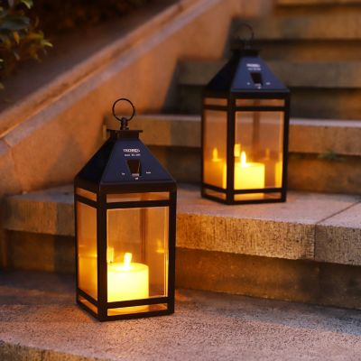 Image showing  Solar Candle Vintage Hanging Lantern