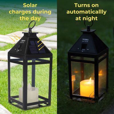 Image showing  Solar Candle Vintage Hanging Lantern