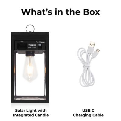 Image showing 7 th Techko Solar Portable Lantern with Edison Bulb
