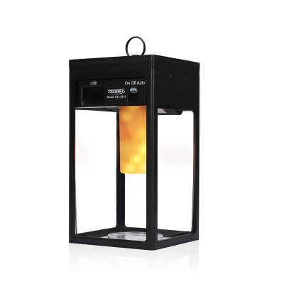 Techko Solar Portable Lantern with Flame Effect