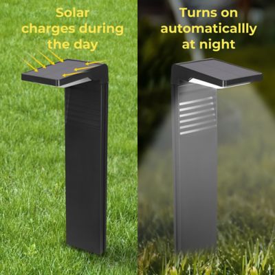 Image showing  Outdoor Solar L-Shaped Path Lights (2-pack)