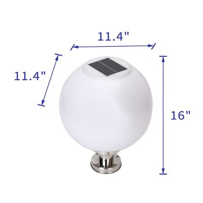 Image showing 5 th Techko Solar Sphere Pillar Light with Remote