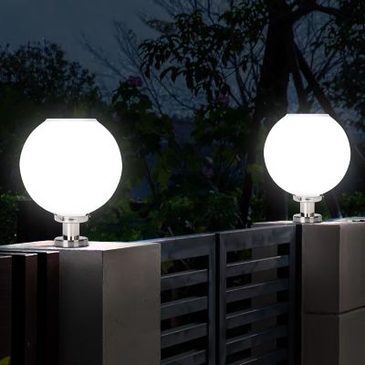 Image showing 7 th Techko Solar Sphere Pillar Light with Remote