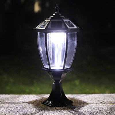 Image showing  Solar Vintage Pillar Light with Remote