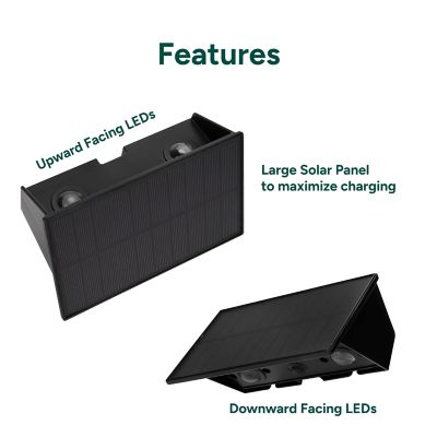 Image showing  Solar Bi-Directional Decorative Wall Light (2-pack)