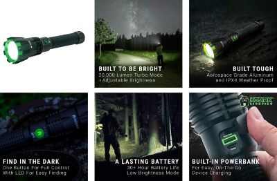 Image showing 9 th Kodiak Krown Rch 20K Lumen Tactical FL with Power Bank