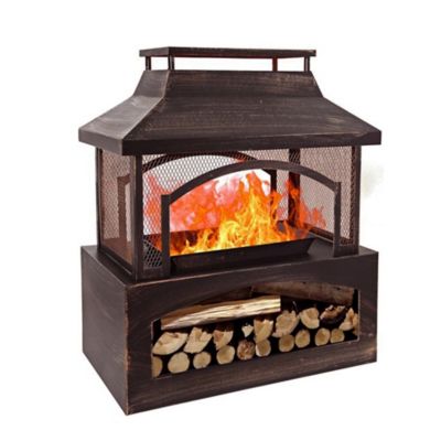 Image showing  37 in. Outdoor Wood Burning Fireplace