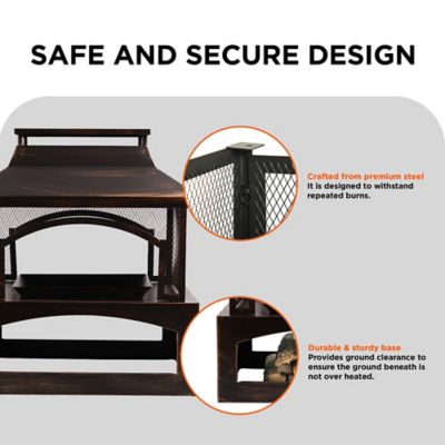 Image showing  37 in. Outdoor Wood Burning Fireplace