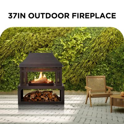 Image showing  37 in. Outdoor Wood Burning Fireplace